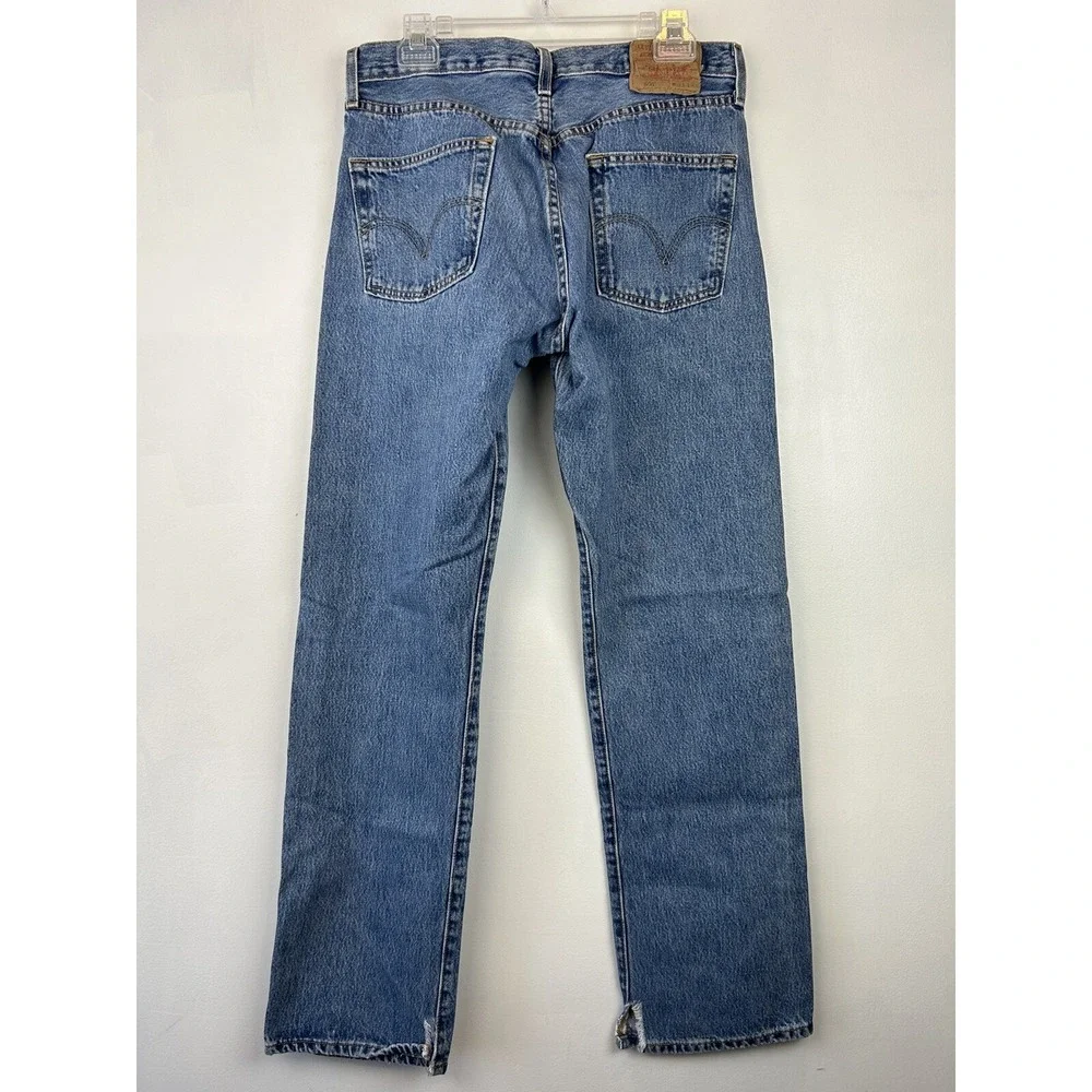 Vtg Levis 501 Jeans Mens 33x34 Med Wash Button Fly WPL 423 Cotton 31x33 Read